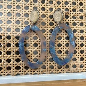 BaubleBar resin hoop earrings